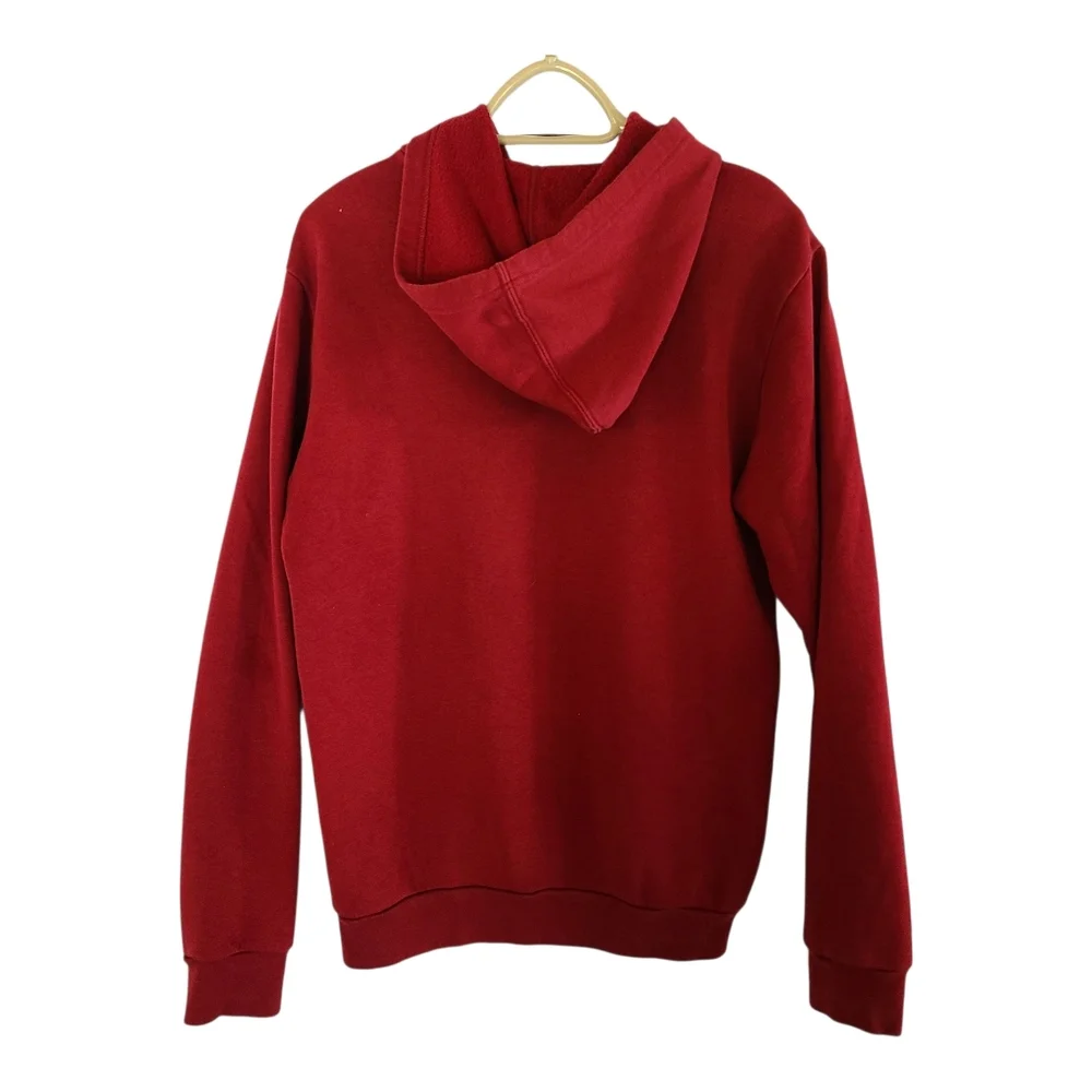 Adidas Red White Logo Pullover Hoodie Size S
